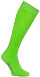 Rainbow Socks - Hombre Mujer Altos Calcetines Largos Hasta de Rodilla de Algodón - 1 Par - Verde - Talla 39-41
