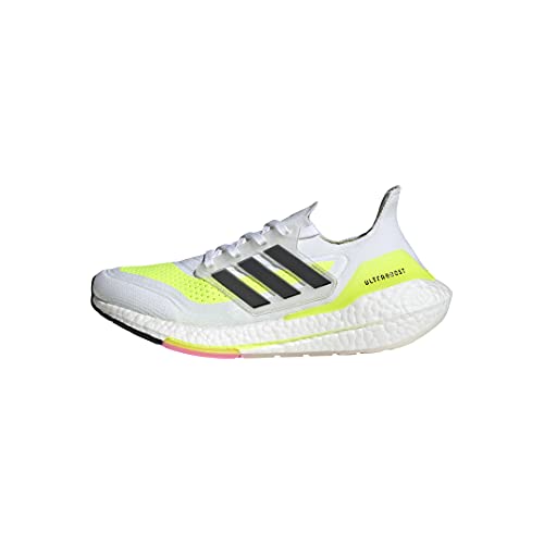 adidas Running, Zapatillas para Correr Mujer, White Black Solar Yellow, 41 1/3 EU