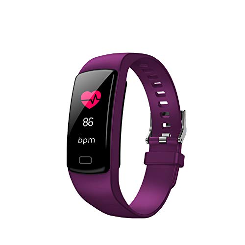 SparY Fitness Tracker-Smart Watch Fitness Wristband-Rastreador de Actividad de presión Arterial a Prueba de Agua con cronómetro,GPS,podómetro,Contador de Pasos para Mujeres Hombres(Púrpura)