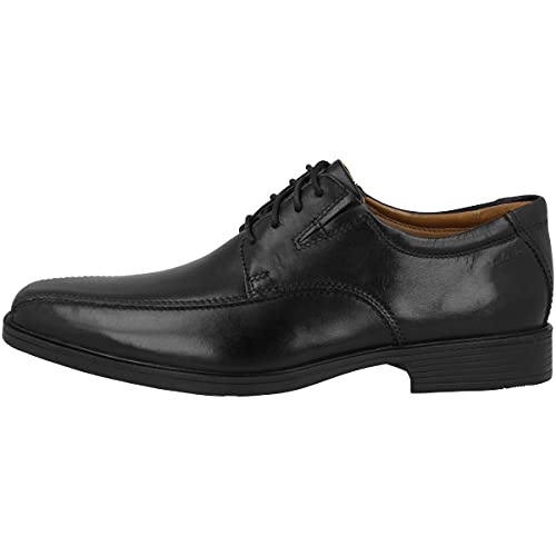 Clarks Tilden Walk, Zapatos Hombre, Negro (Black Leather), 42 EU