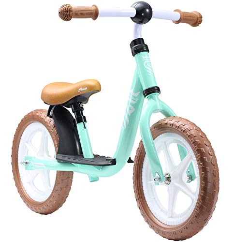LÖWENRAD Bicicleta sin Pedales para niños y niñas a Partir de 3 - 4 año, Bici 12' Ligero (3KG) con sillín y manubrio Regulable, Turquesa