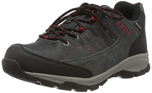 Aigle Vedur Mtd, Zapatos de Low Rise Senderismo Hombre, Gris (Mid Grey/Rouge 001), 41 EU