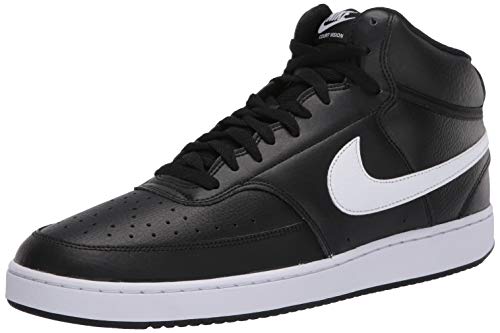 Nike Court Vision Mid, Zapatos de Baloncesto Hombre, Multicolor (Black/White 001), 44 EU