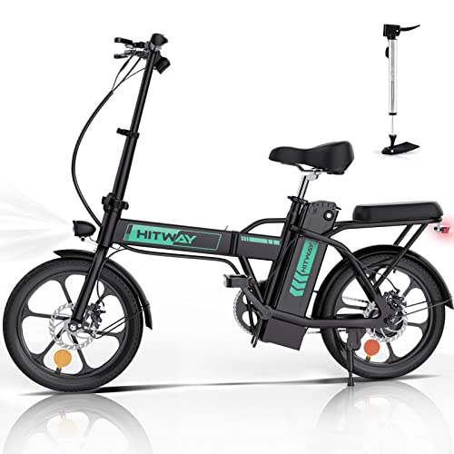 HITWAY Bicicleta eléctrica Ebike Bicicletas urbanas Plegables, batería de 8,4Ah, Motor de 250W, Alcance hasta 35-70 km BK5
