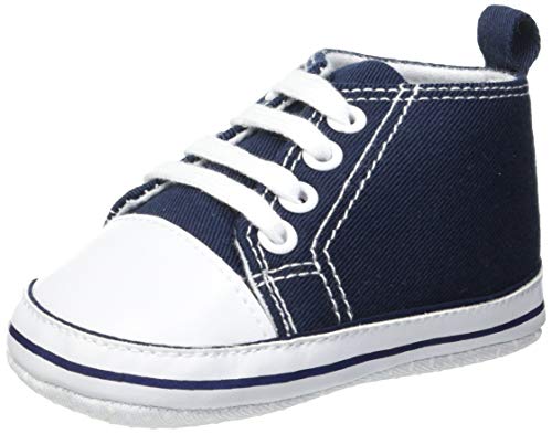 Playshoes Primeros Zapatos, Zapatillas Casual, Unisex niños, Azul/Blanco (Marine 11/White), 18 EU