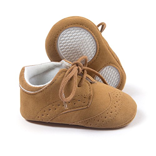Zapatos sneakers para bebés, de cuero sintético marrón marrón Talla:6-12 meses