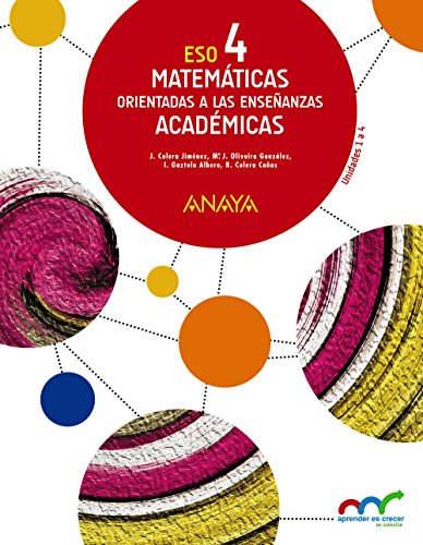 Matemáticas orientadas a las Enseñanzas Académicas 4. (Trimestres) (Aprender es crecer en conexión) - 9788469810699