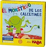 Haba Monstruo de los Calcetines-ESP (302255), juego de búsqueda 2-6 jugadores de 4 a 99 años, reacción rápida y consejos para el desarrollo del lenguaje, para toda la familia, multicolor